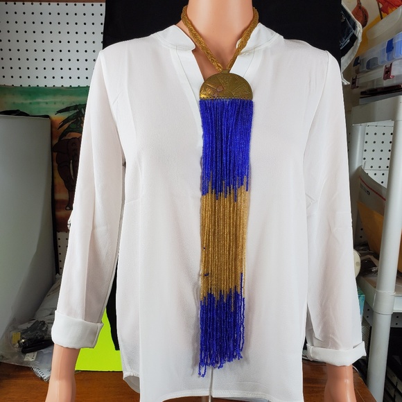 Hand Crafted Jewelry - Kenyan Handmade Glass Maasaii Beads Necklace